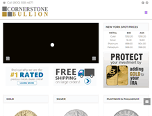 Tablet Screenshot of cornerstonebullion.com